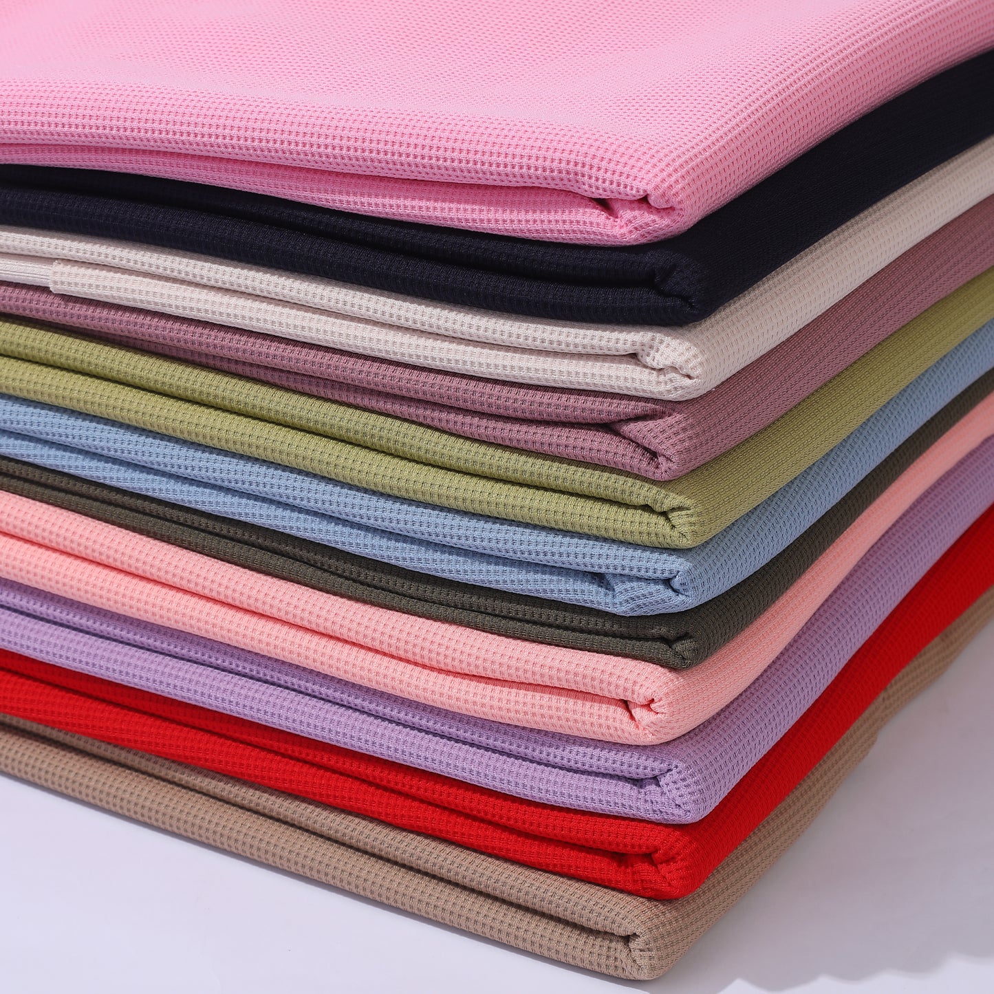 Waffle Stretchy Polyester Fabric 250 GSM