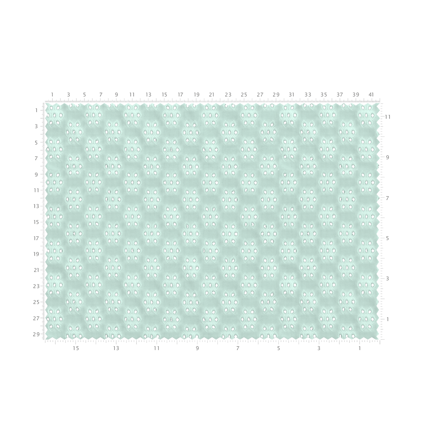 Eyelet Fabric - Aqua