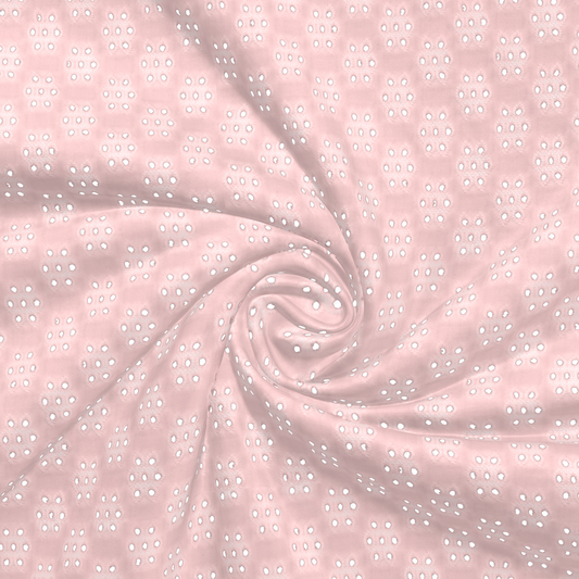 Eyelet Fabric - Light Pink