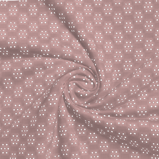 Eyelet Fabric - Mauve