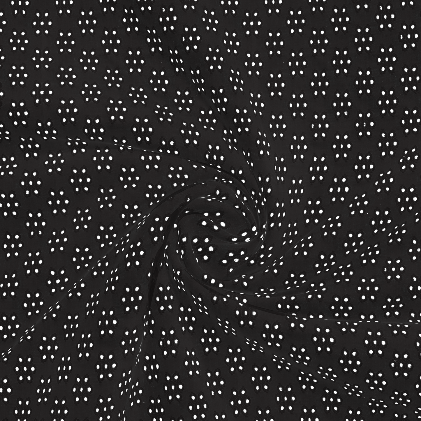 Eyelet Fabric - Black