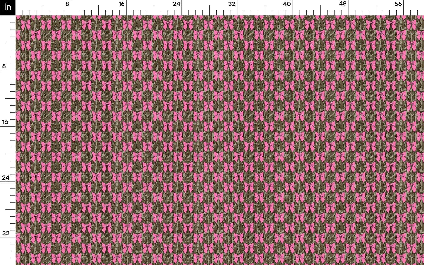 a pink and brown pattern with a ruler