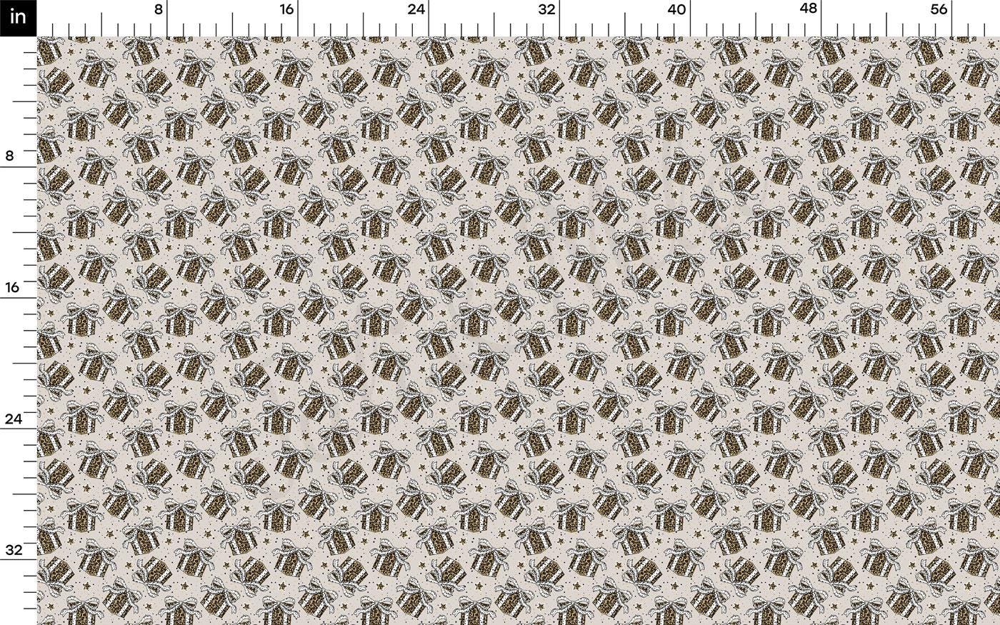 The image is a repeating pattern of brown and beige gift boxes with bows, arranged in a grid-like fashion.