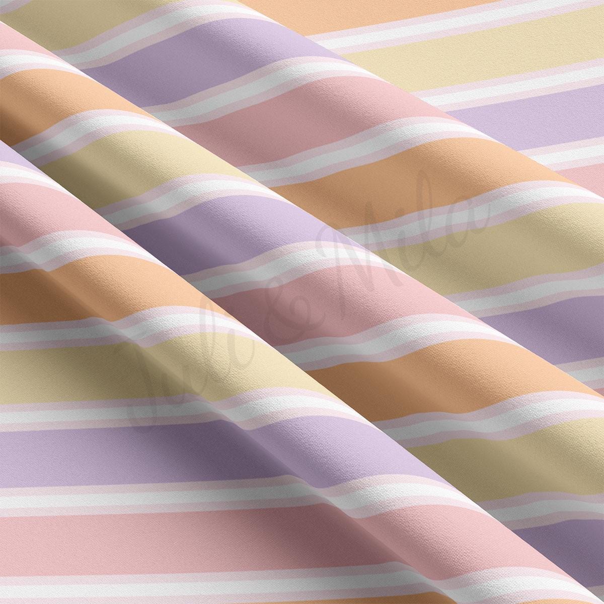 a pink, yellow, and purple striped fabric