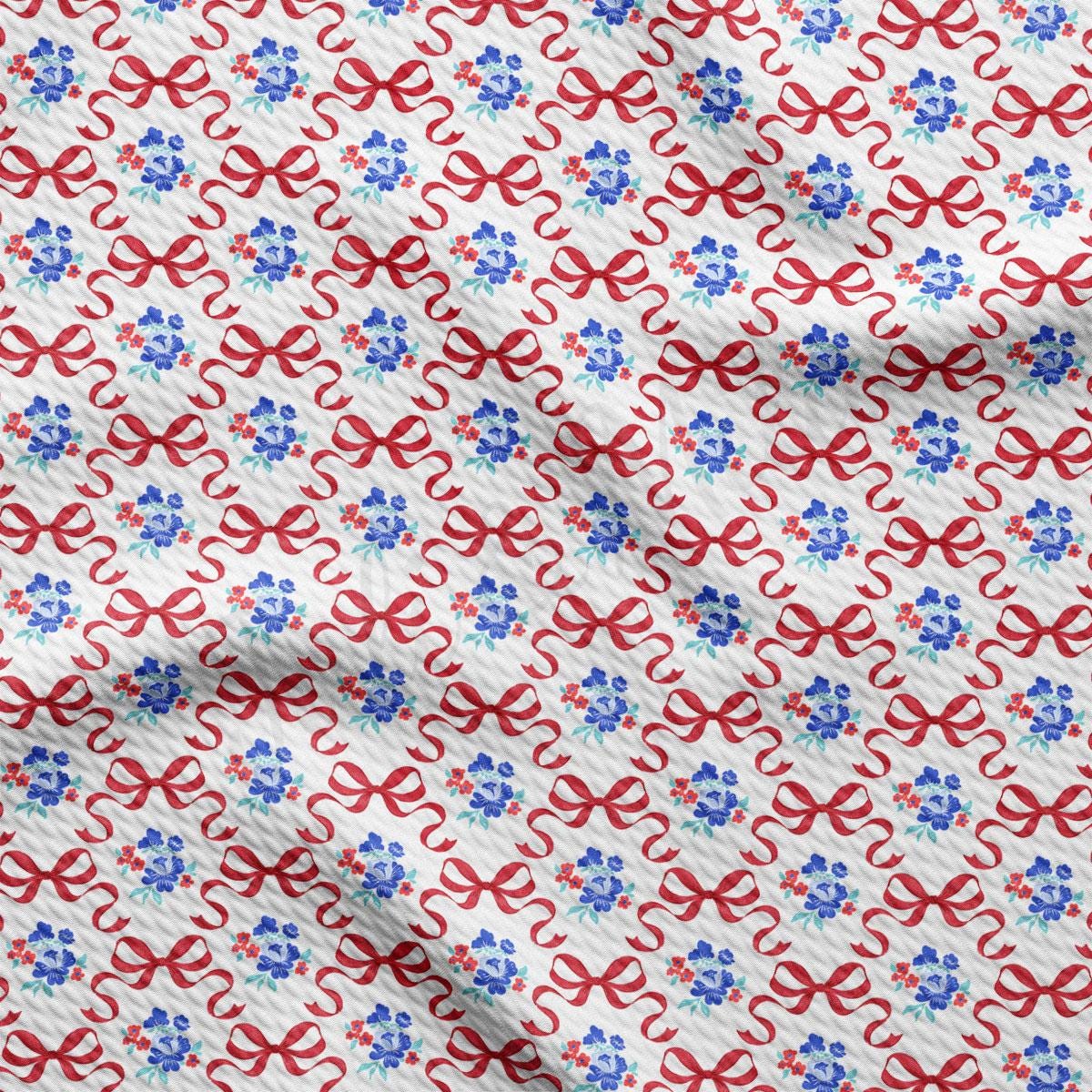 a red, white, and blue pattern on a white background