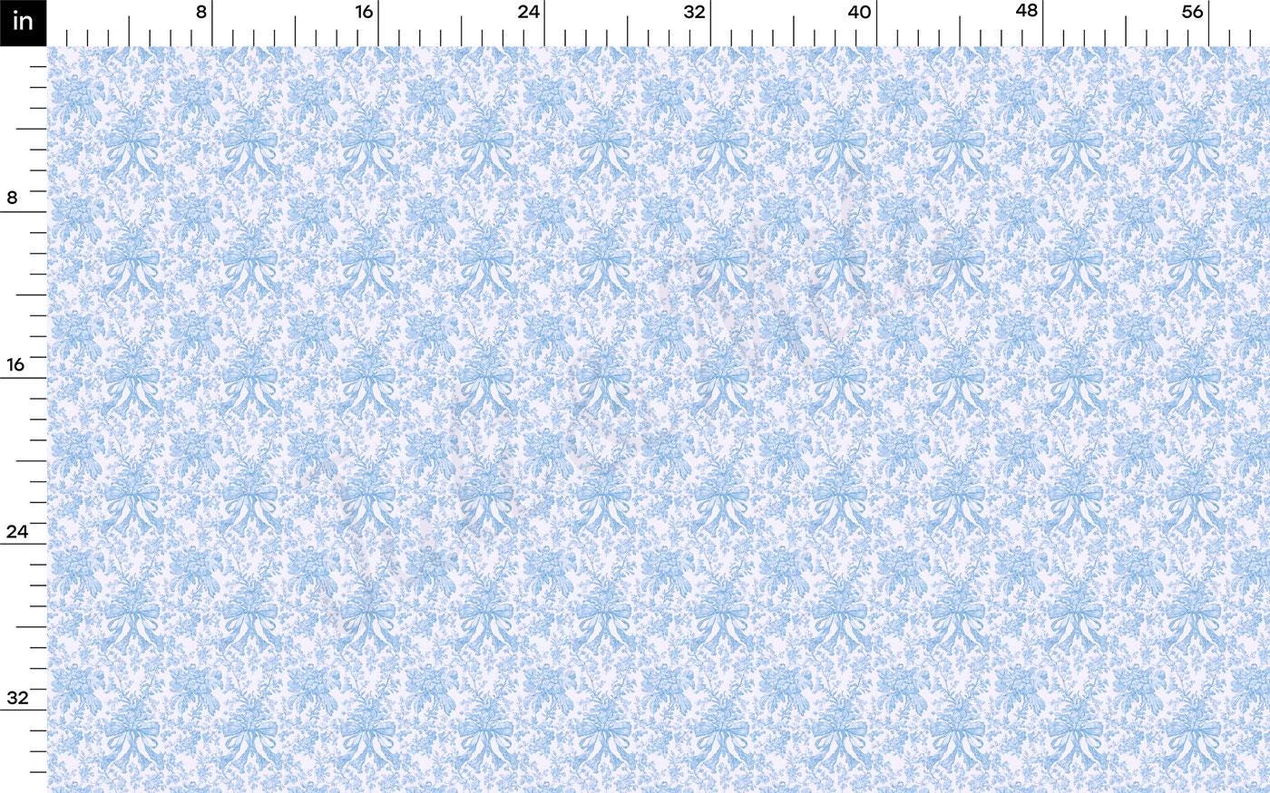 The image is a repeating pattern of blue and white floral designs, with the pattern appearing to be a fabric or textile print.