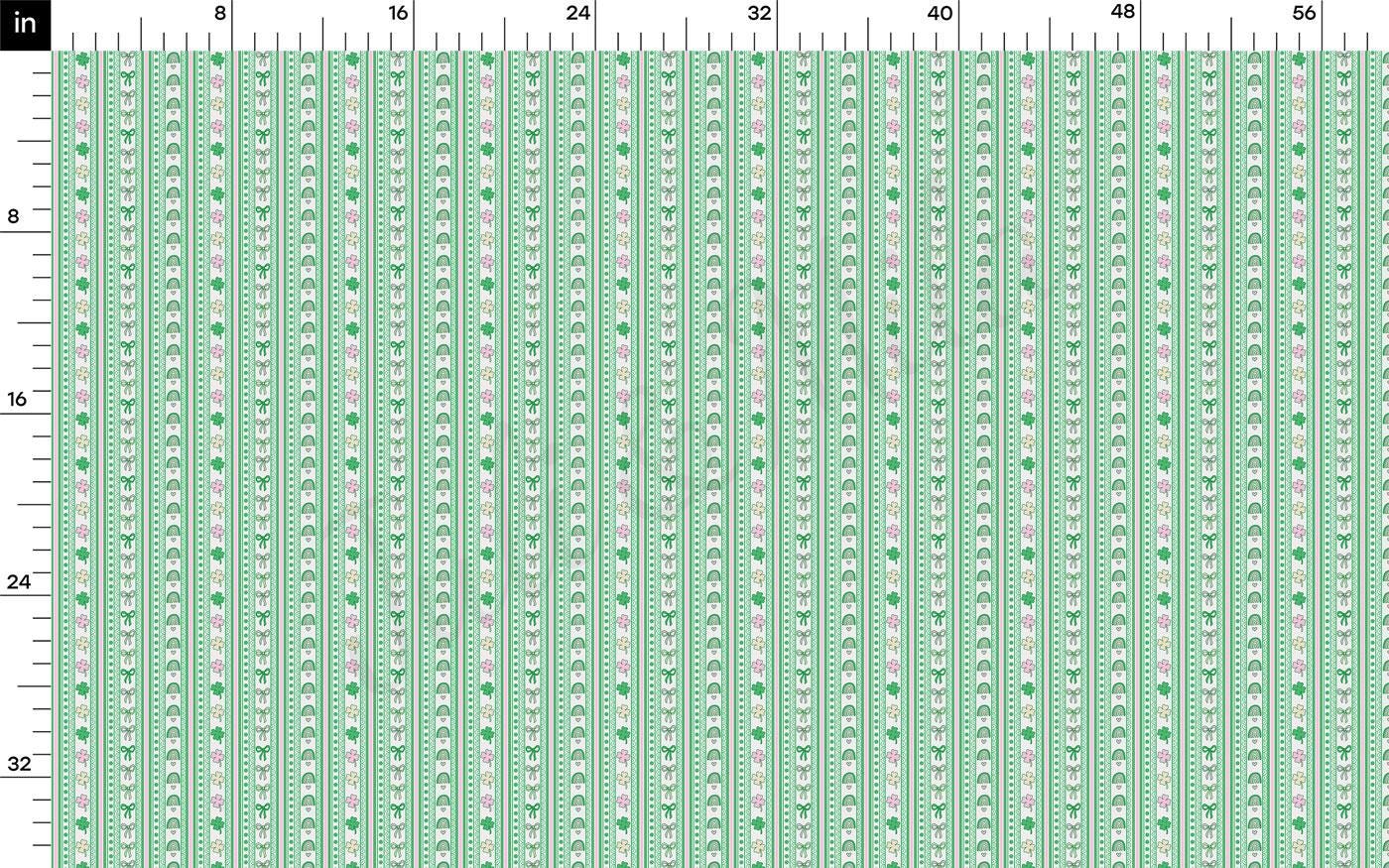 a green and white ruler with numbers on it