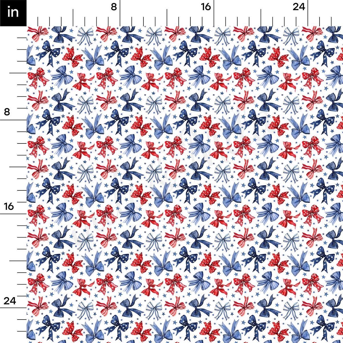 a red, white and blue pattern on a ruler