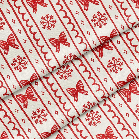 Christmas 100% Cotton Fabric By the Yard Printed in USA Cotton Sateen CTN3373