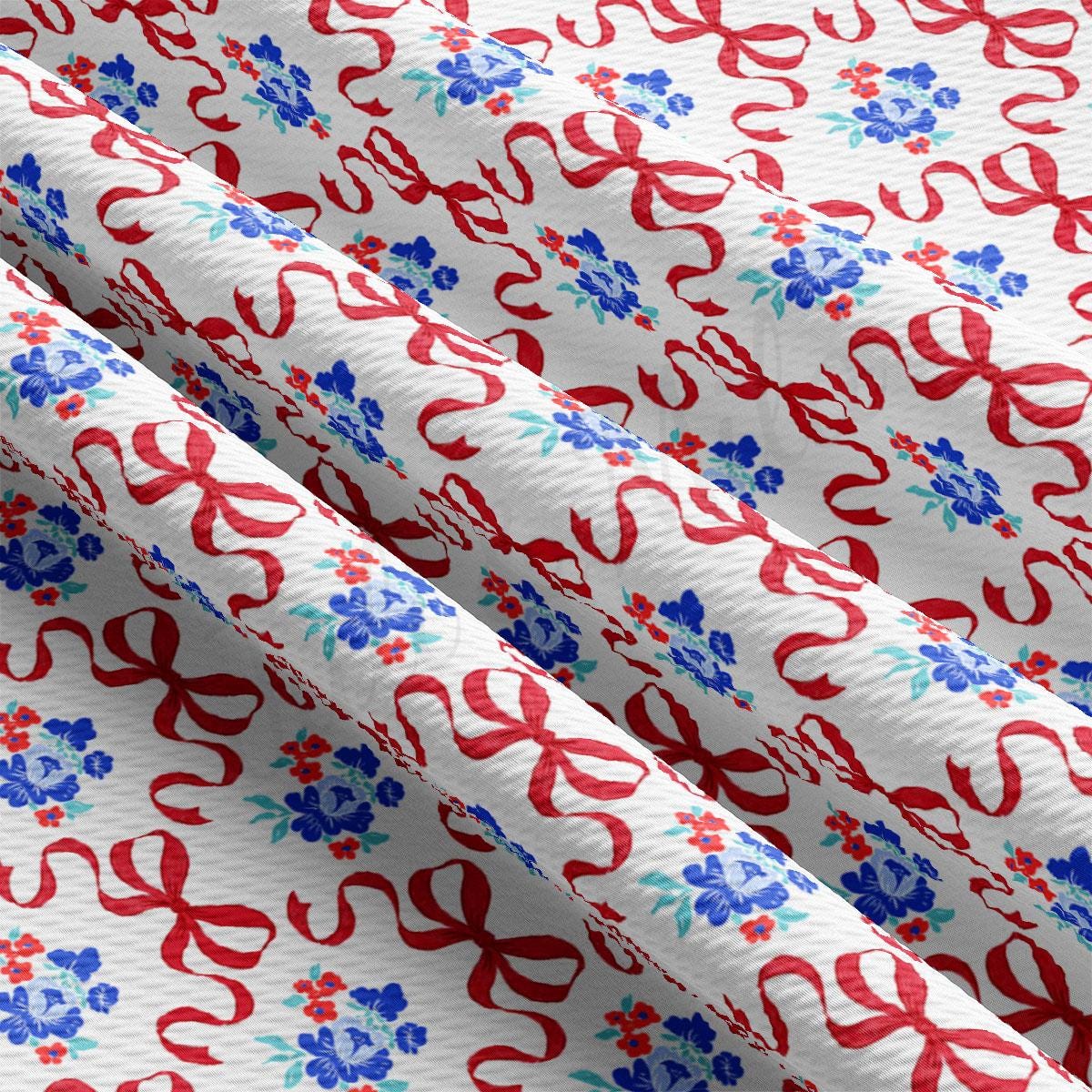 a red, white, and blue pattern on a white background