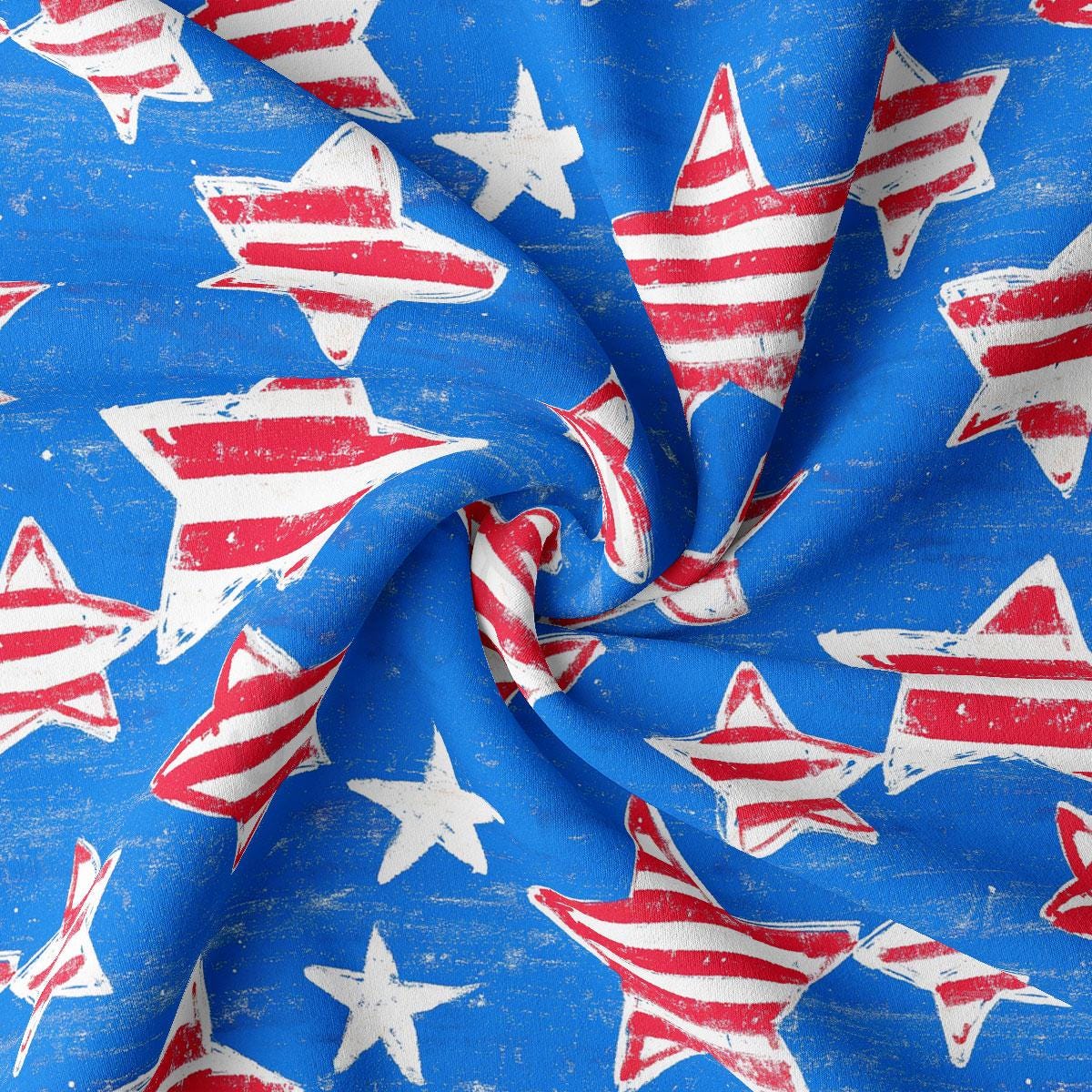a red, white and blue stars and stripes pattern on a blue background