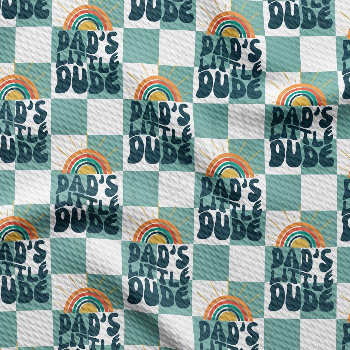 a checkerboard pattern with the words dad&#39;s dude on it