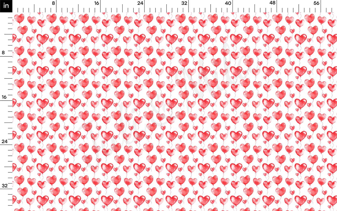 a repeating pattern of red hearts on a white background.