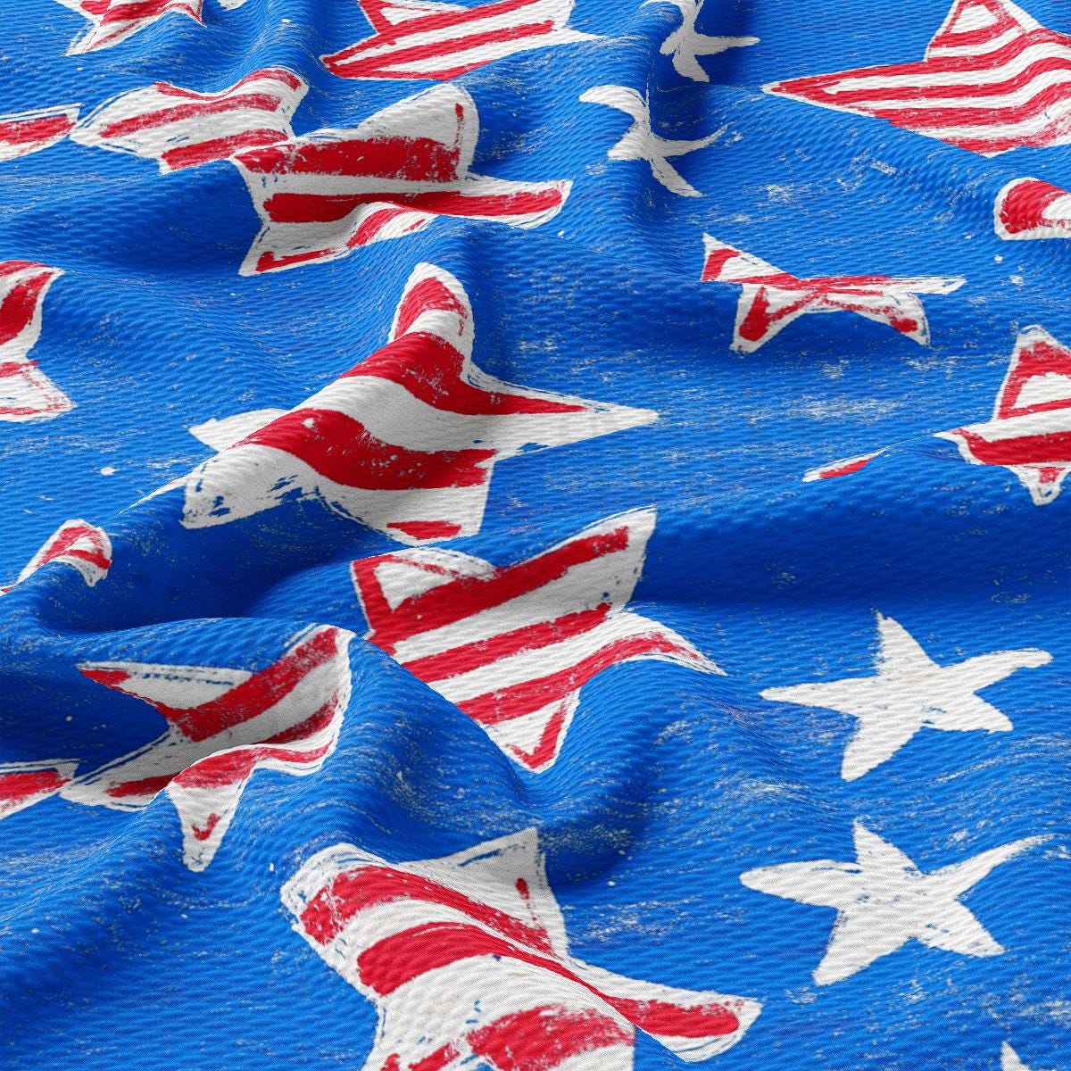 an american flag pattern on a blue background