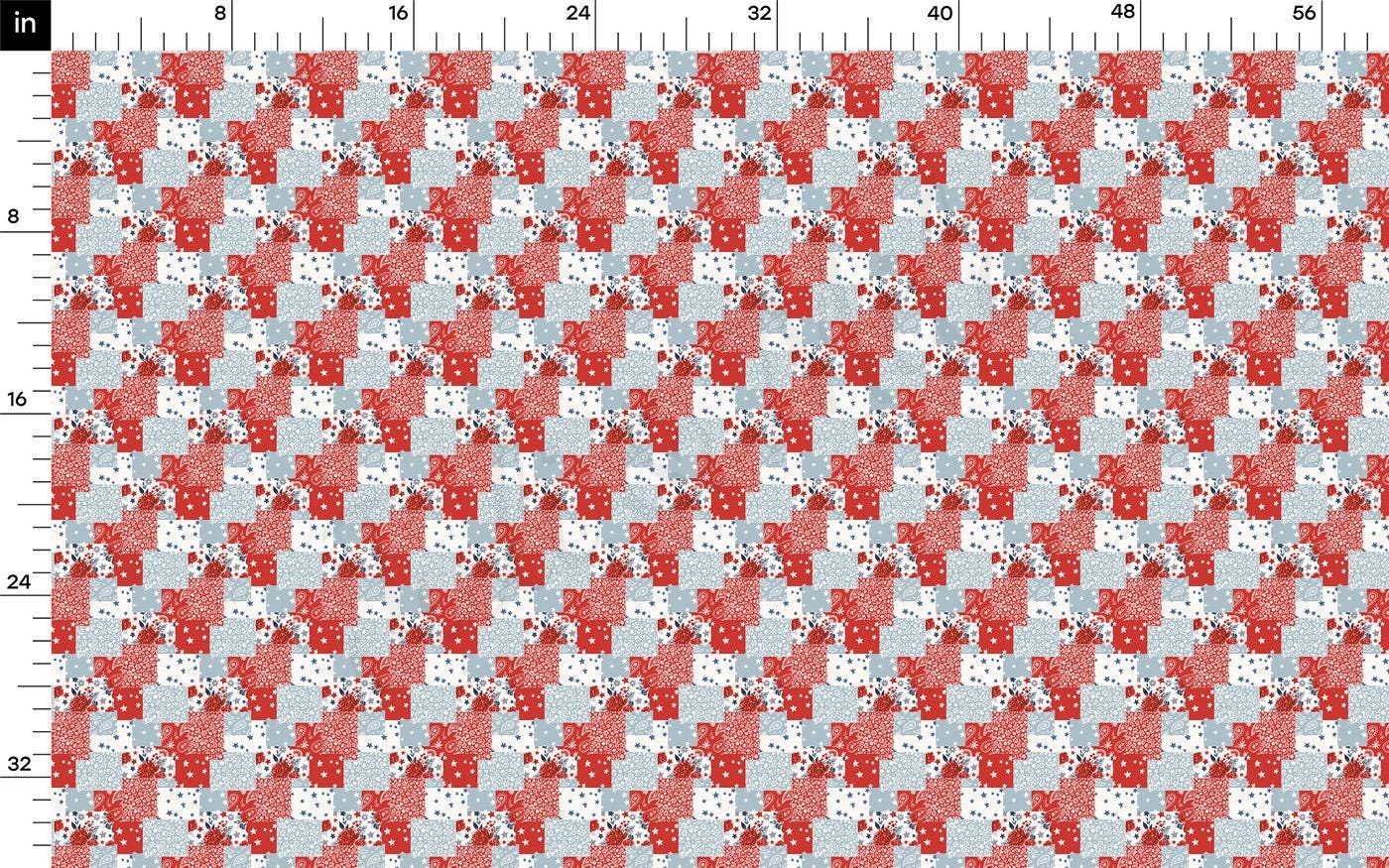 a red and white checkered pattern on a ruler