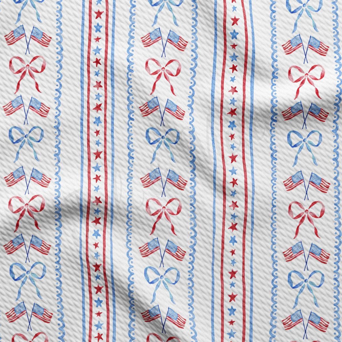 a red, white, and blue pattern on a white background