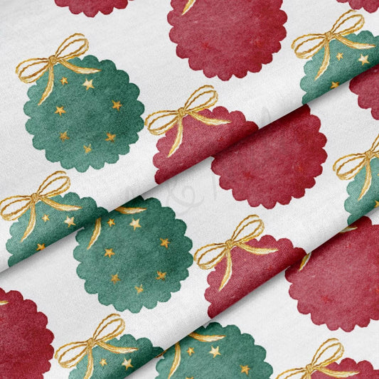 Christmas 100% Cotton Fabric By the Yard Printed in USA Cotton Sateen CTN3392