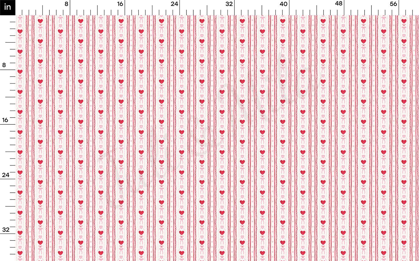 The image is a repeating pattern of red heart-shaped icons arranged in a vertical line, creating a visually striking and symmetrical design.