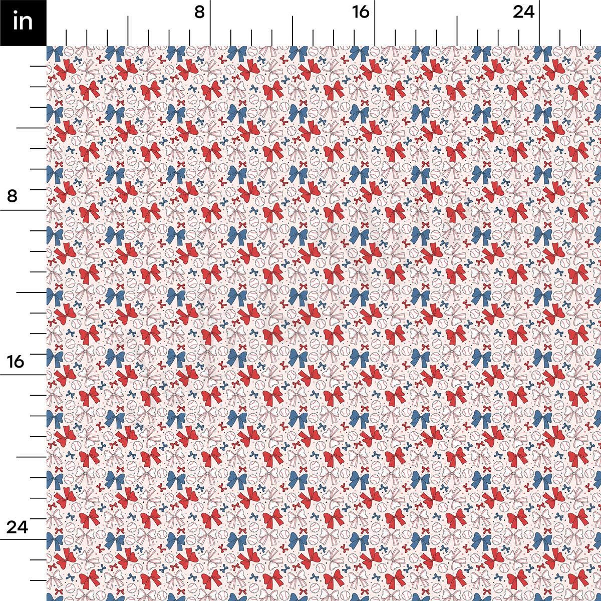 a red, white and blue pattern on a ruler
