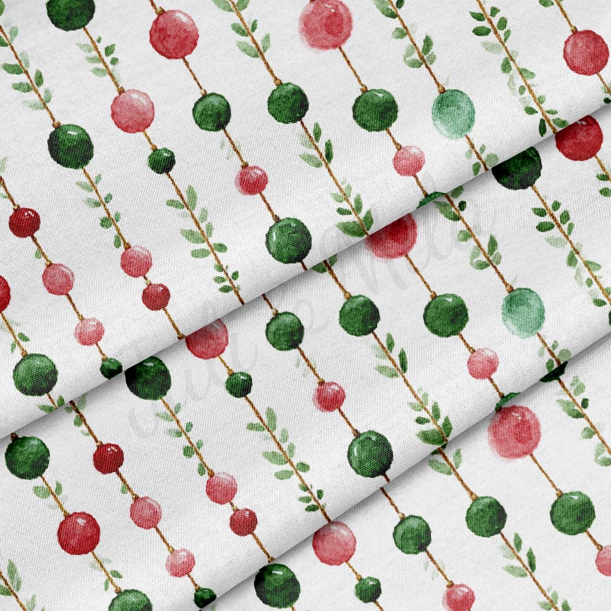 Christmas 100% Cotton Fabric By the Yard Printed in USA Cotton Sateen CTN3396