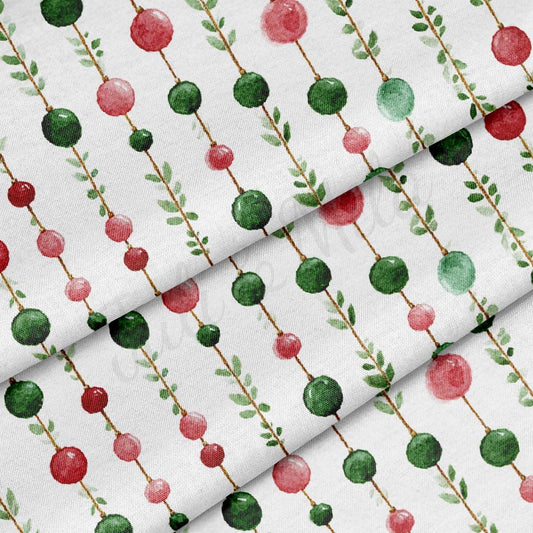 Christmas 100% Cotton Fabric By the Yard Printed in USA Cotton Sateen CTN3396