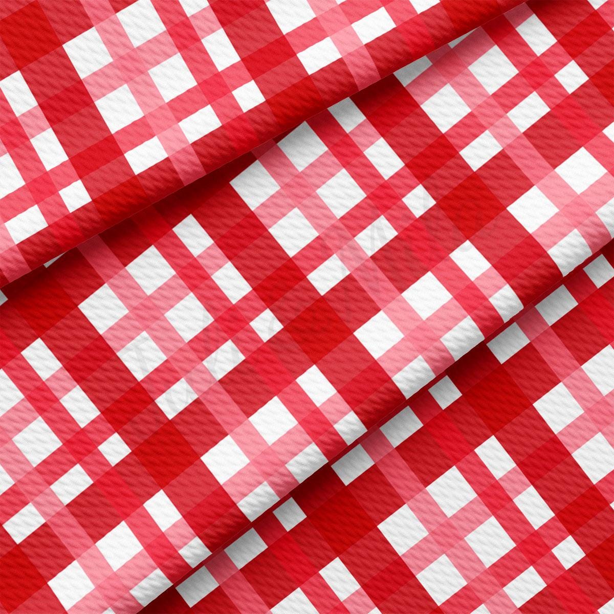 a red and white checkered table cloth