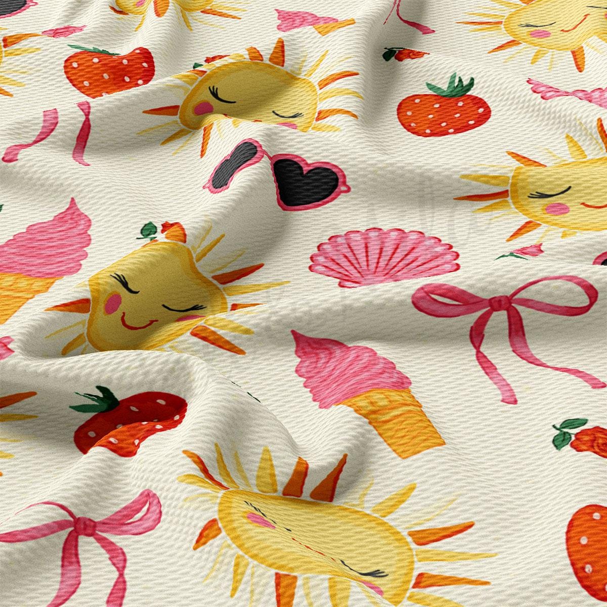 a close up of a white fabric with a pattern on it