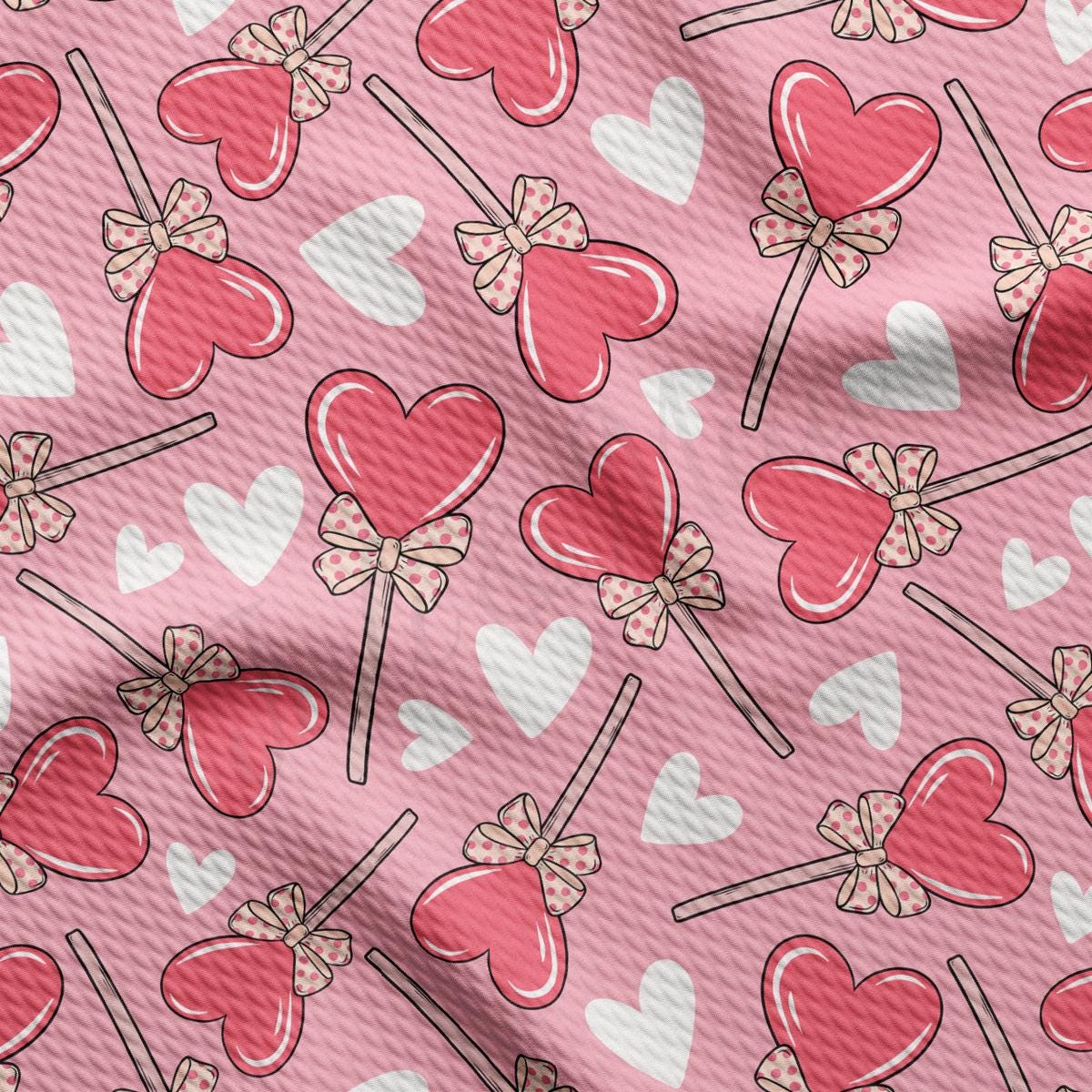 a pattern of hearts on a pink background