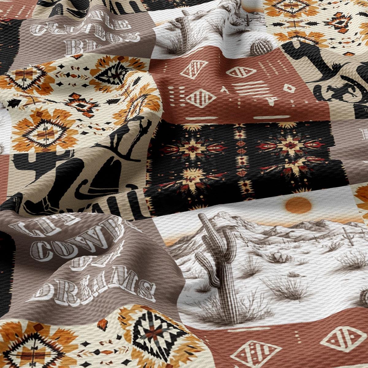 The image is a collage of various desert-themed images, including cacti, mountains, and sunsets. The collage features a mix of warm and cool colors, creating a visually striking and diverse composition.