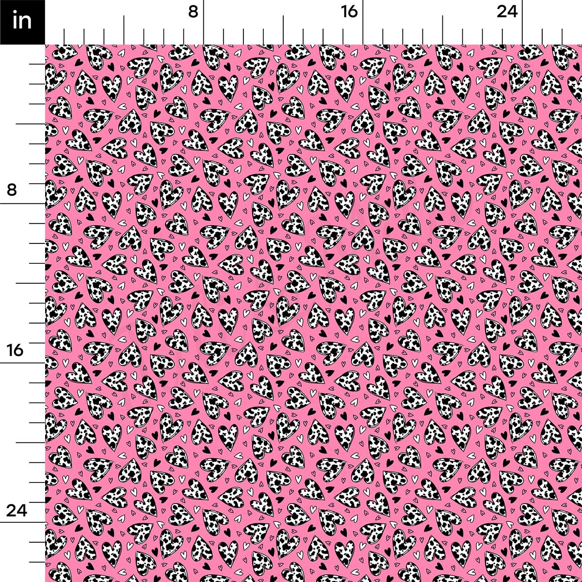 a pink and black pattern on a ruler