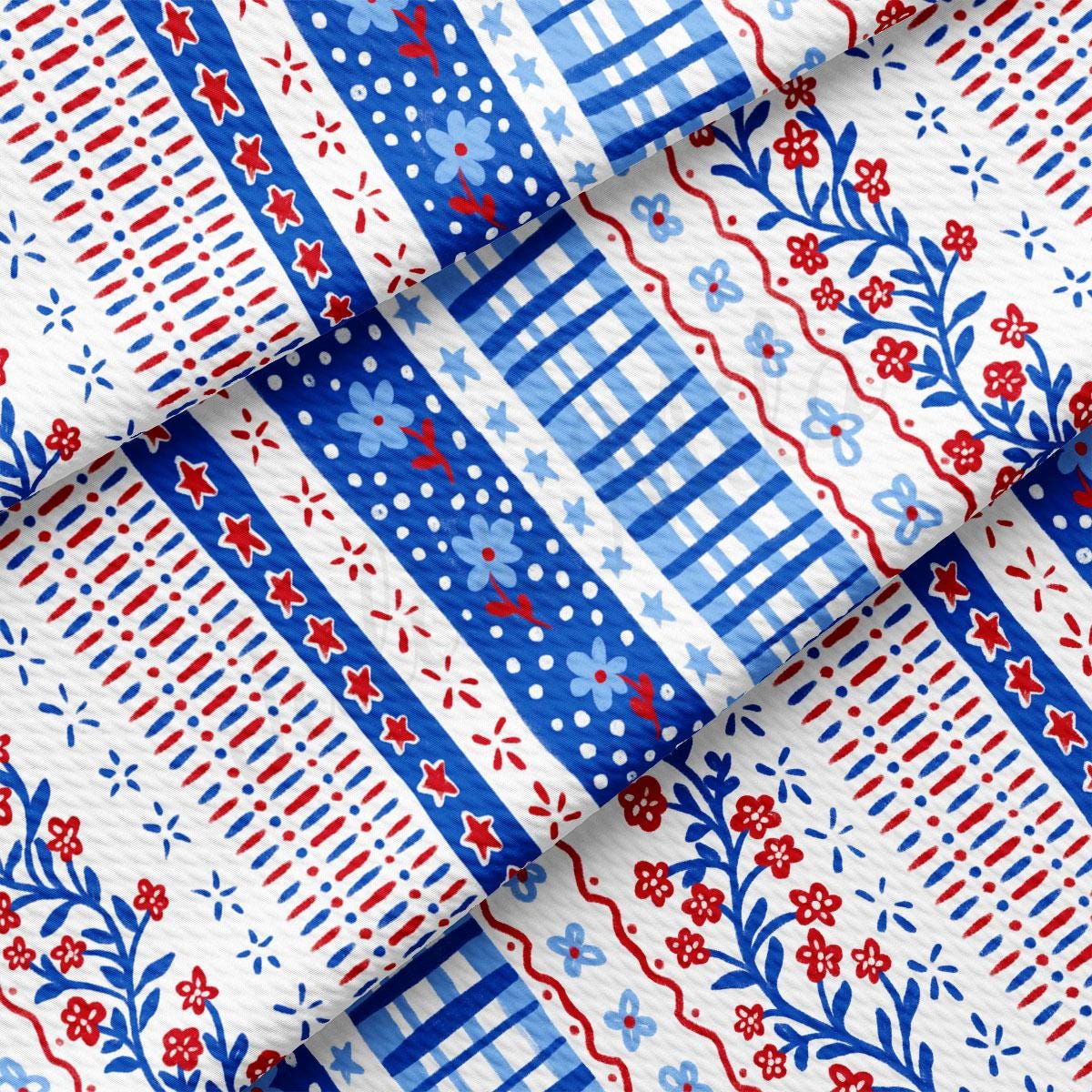 a red, white and blue pattern on a sheet of paper