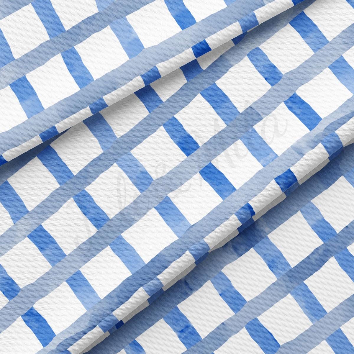 a blue and white checkered fabric