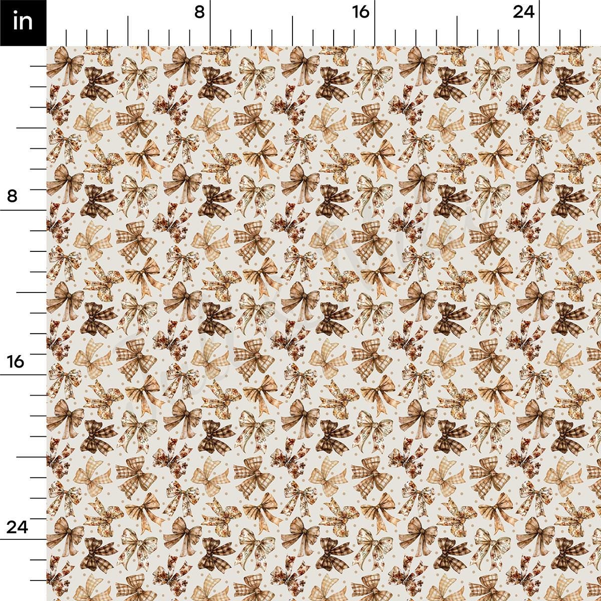 a repeating pattern of brown and beige bows against a light background. The pattern is composed of numerous small bows, creating a visually striking and intricate design. The image does not contain any text or additional objects, and the bows are evenly distributed throughout the entire image, creating a sense of balance and harmony.