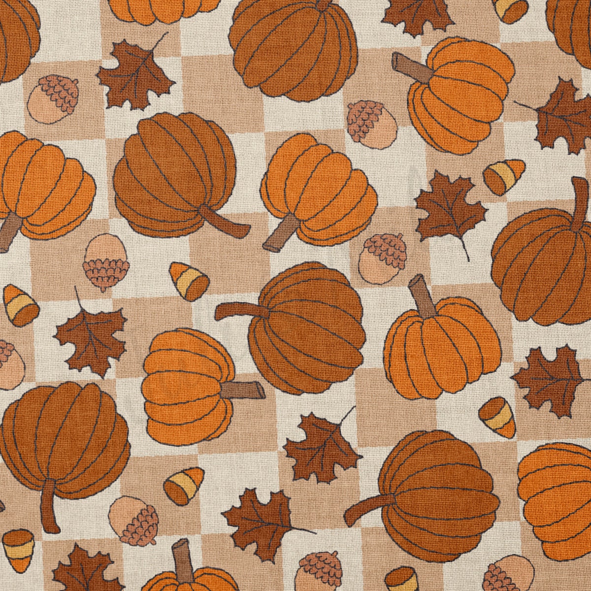 100% Cotton Fabric CTN2714 Pumpkin