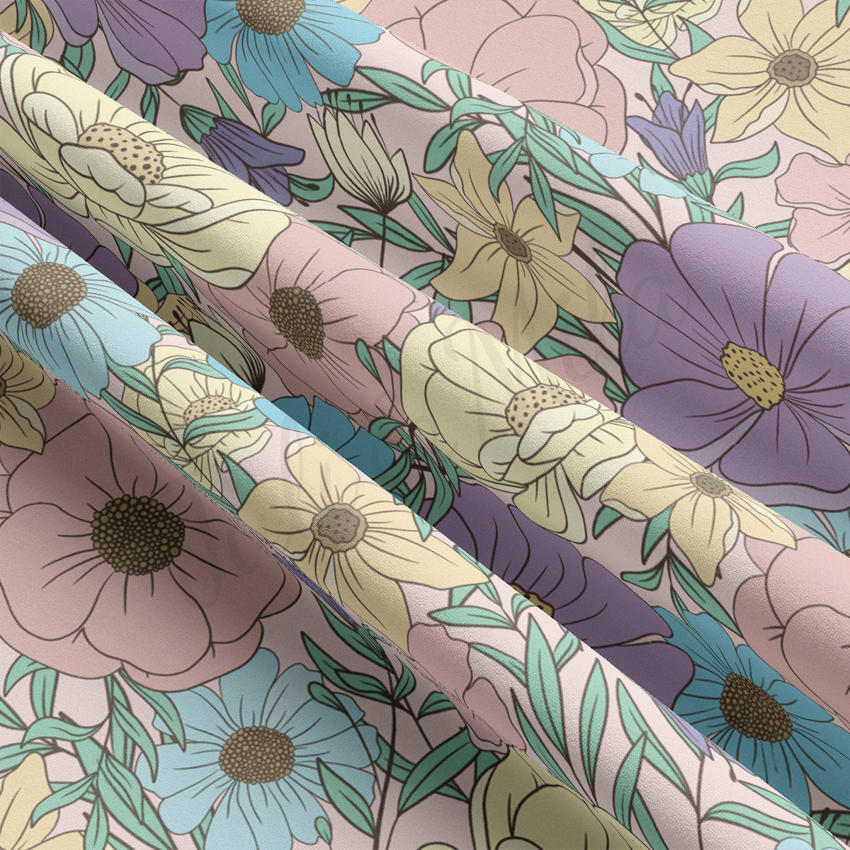 DBP Fabric Double Brushed Polyester DBP2731 Floral