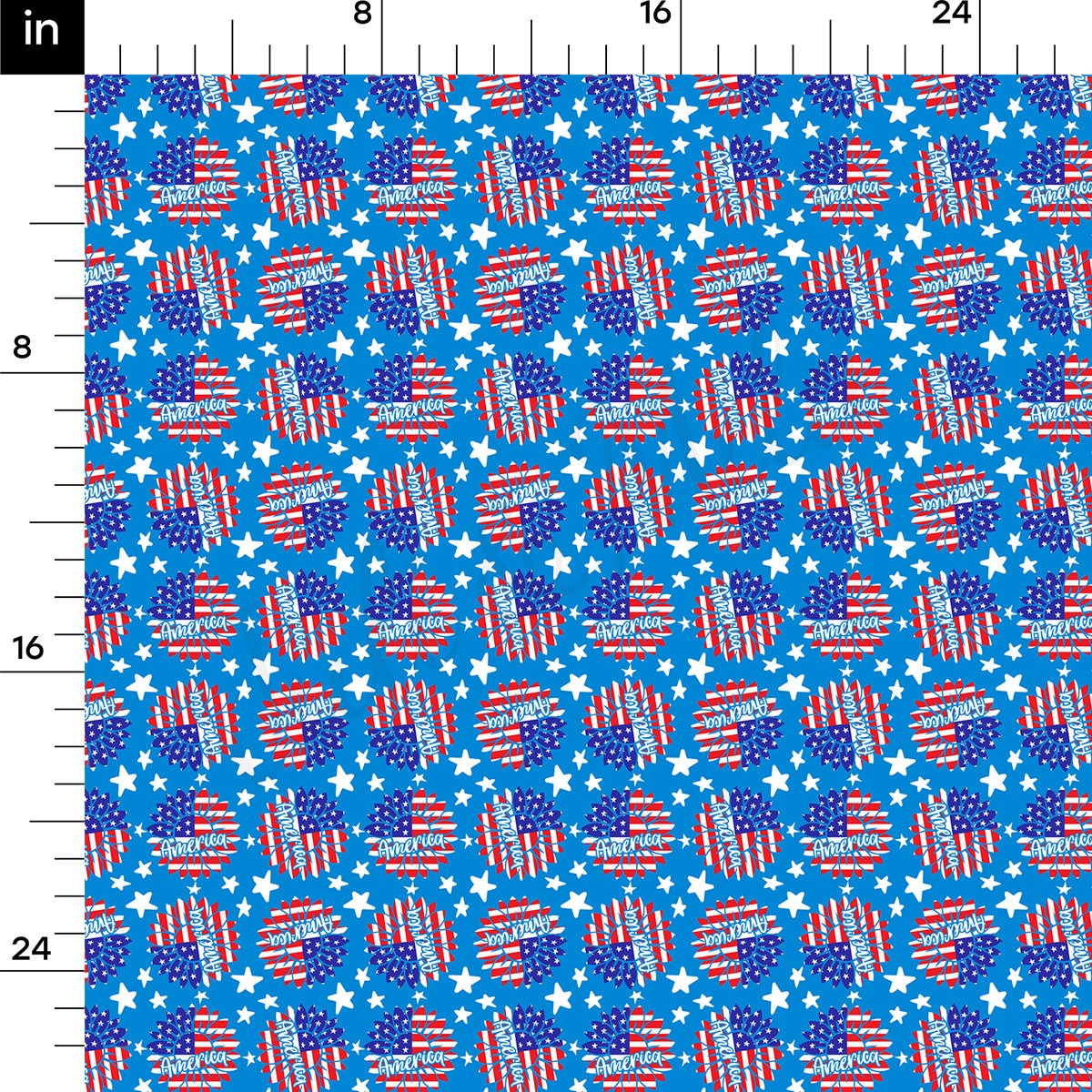 Rib Knit Fabric RBK2733 4th of July Patriotic