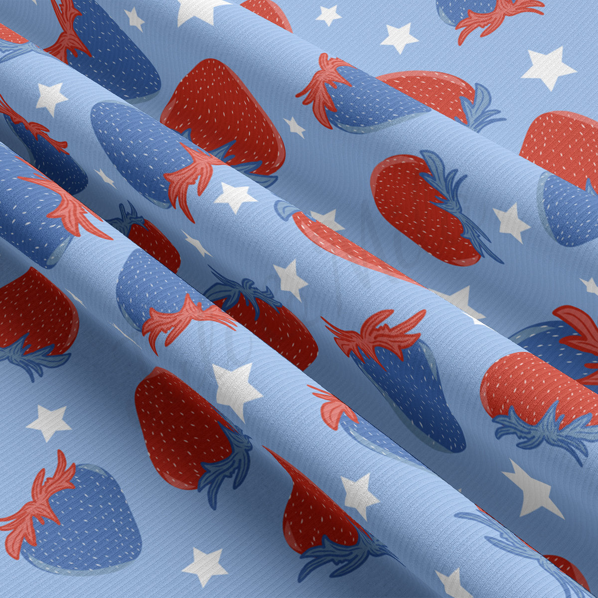 Rib Knit Fabric RBK2743 4th of July Patriotic