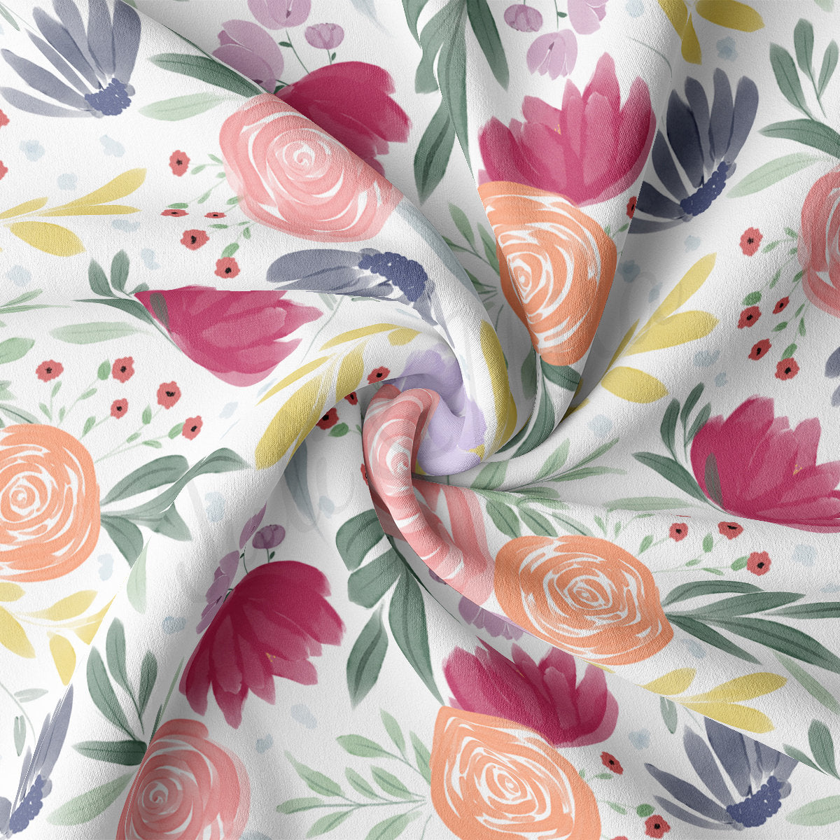 DBP Fabric Double Brushed Polyester Fabric by the Yard DBP Jersey Stretchy Soft Polyester Stretch Fabric DBP2747 Floral Flowers