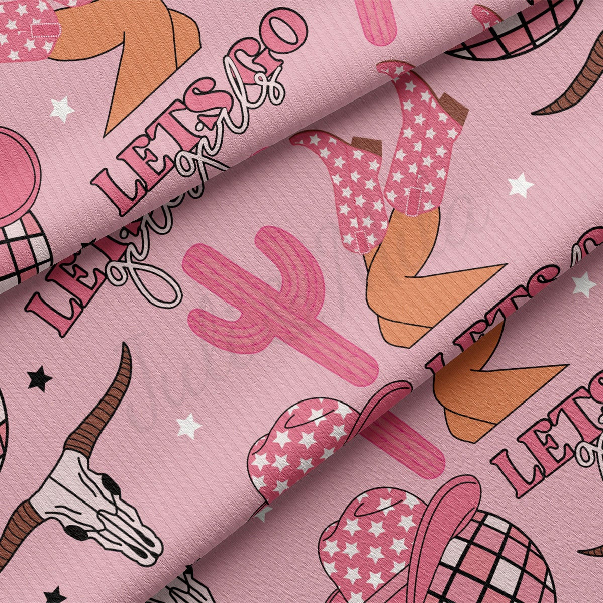 Rib Knit Fabric RBK2703 Western Boho