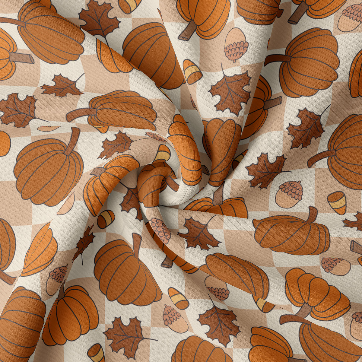 Rib Knit Fabric RBK2714 Pumpkin