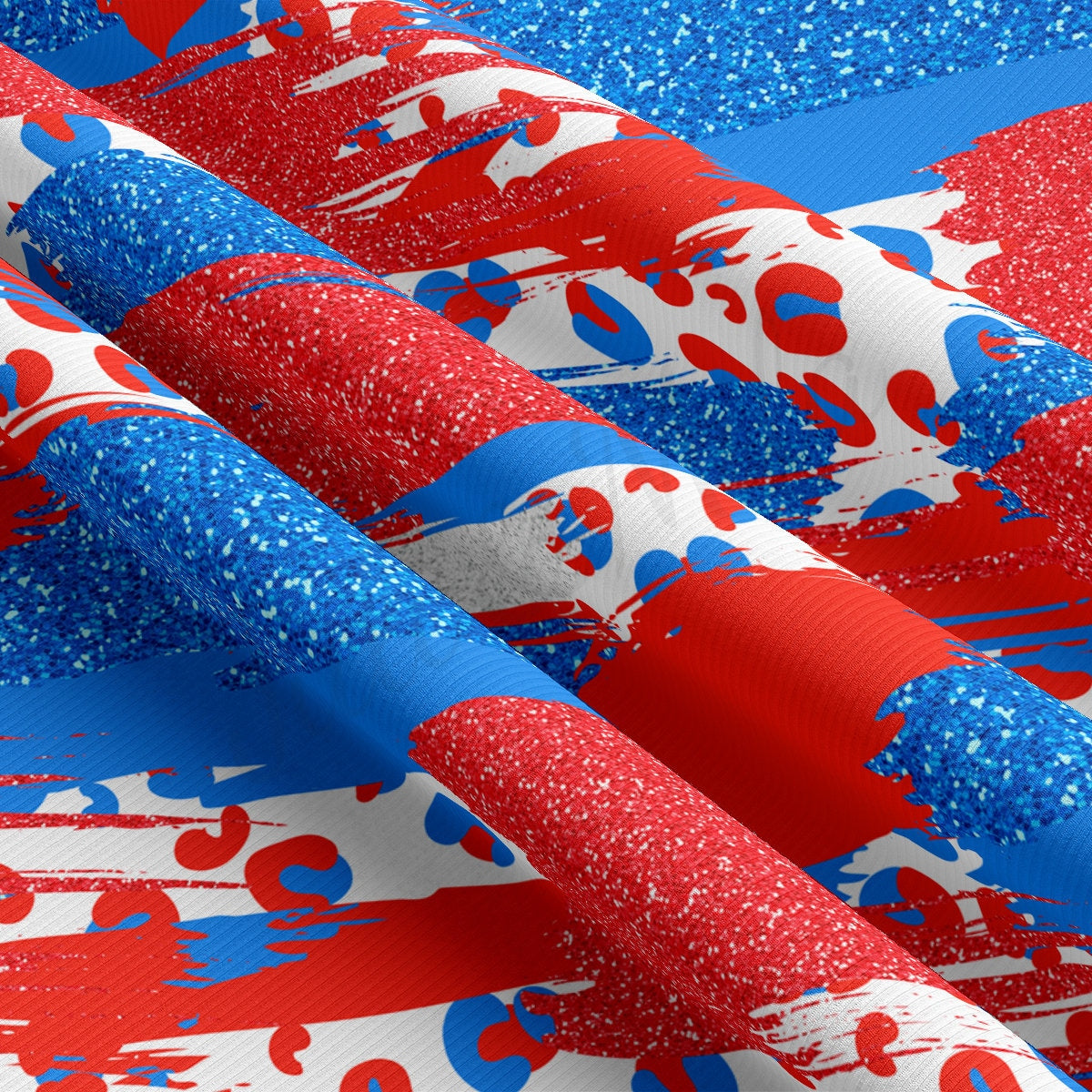 Rib Knit Fabric  RBK2740 4th of July Patriotic