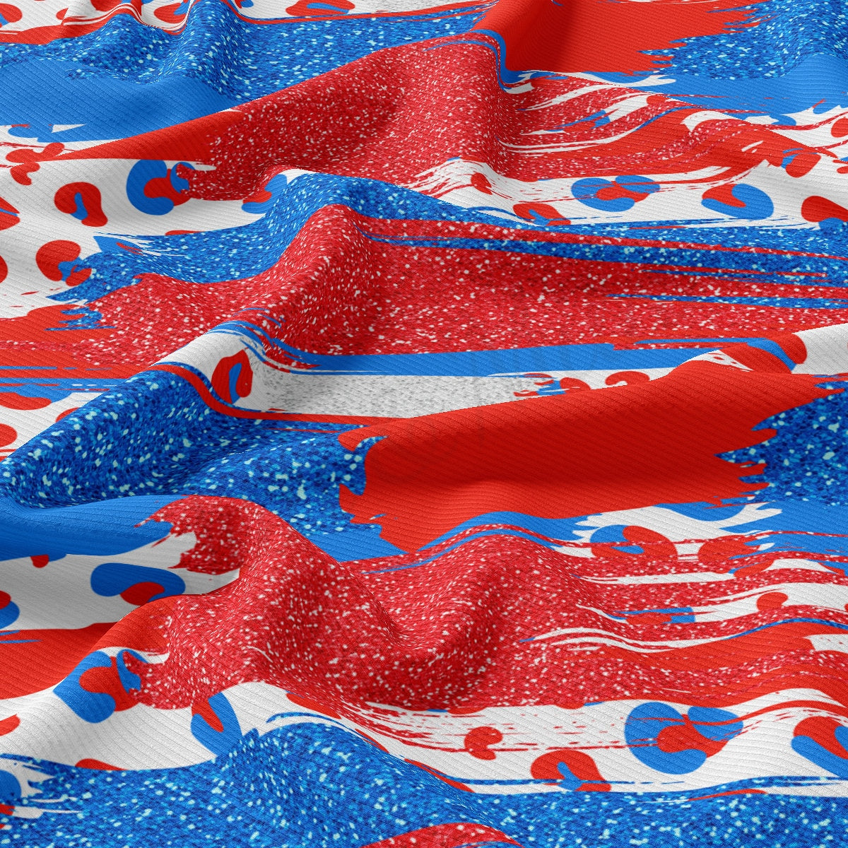 Rib Knit Fabric  RBK2740 4th of July Patriotic