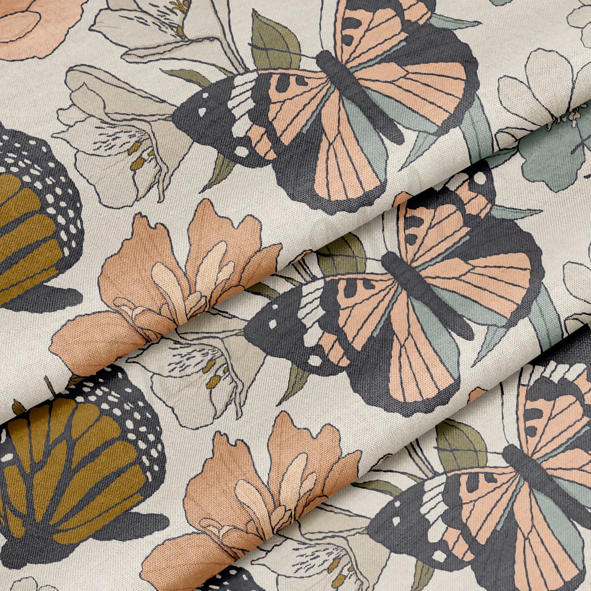 100% Cotton Fabric By the Yard Printed in USA Cotton Sateen -  Cotton  CTN747
