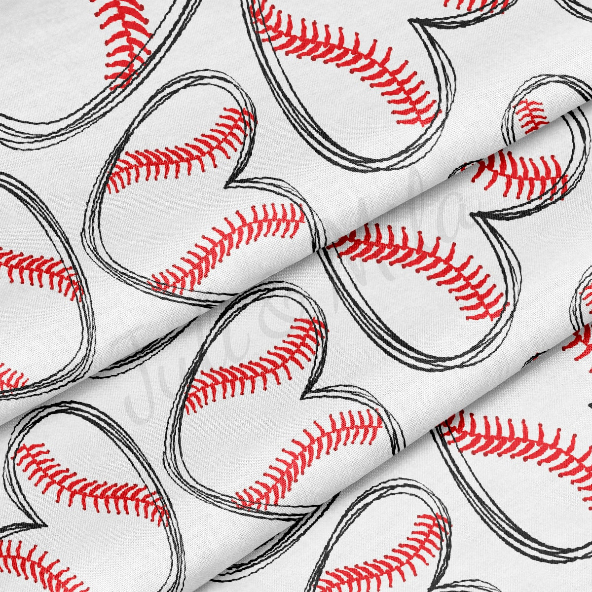 100% Cotton Fabric By the Yard Printed in USA Cotton Sateen -  Cotton  CT227 Baseball