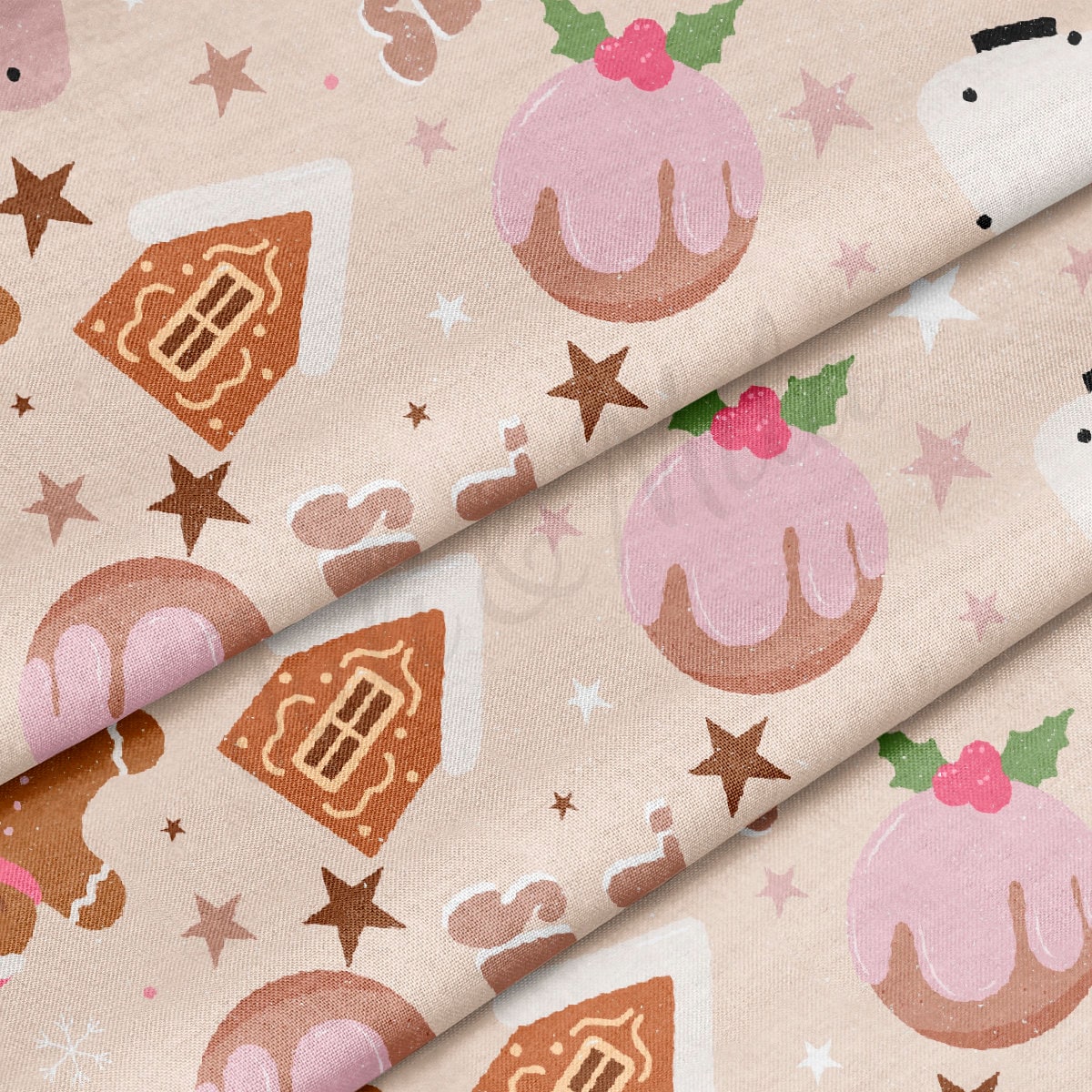 100% Cotton Fabric By the Yard Printed in USA Cotton Sateen -  Cotton  CTN02 Chrostmas