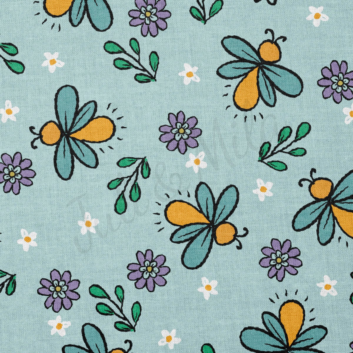 100% Cotton Fabric By the Yard Printed in USA Cotton Sateen -  Cotton  CTN427