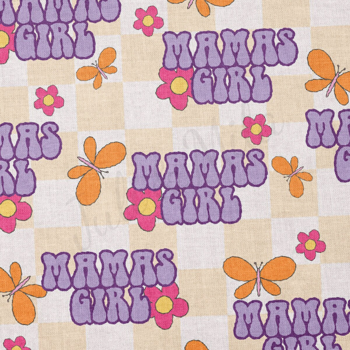 100% Cotton Fabric By the Yard Printed in USA Cotton Sateen -  Cotton CTN301 Mama's Girl