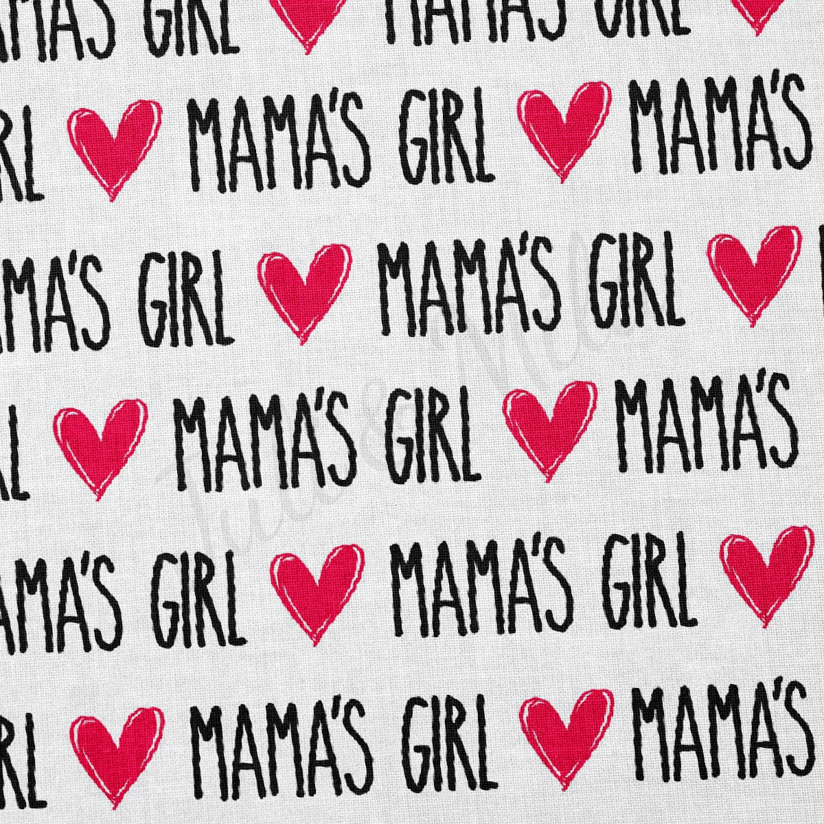 100% Cotton Fabric By the Yard Printed in USA Cotton Sateen -  Cotton CTN304 Mama's Girl