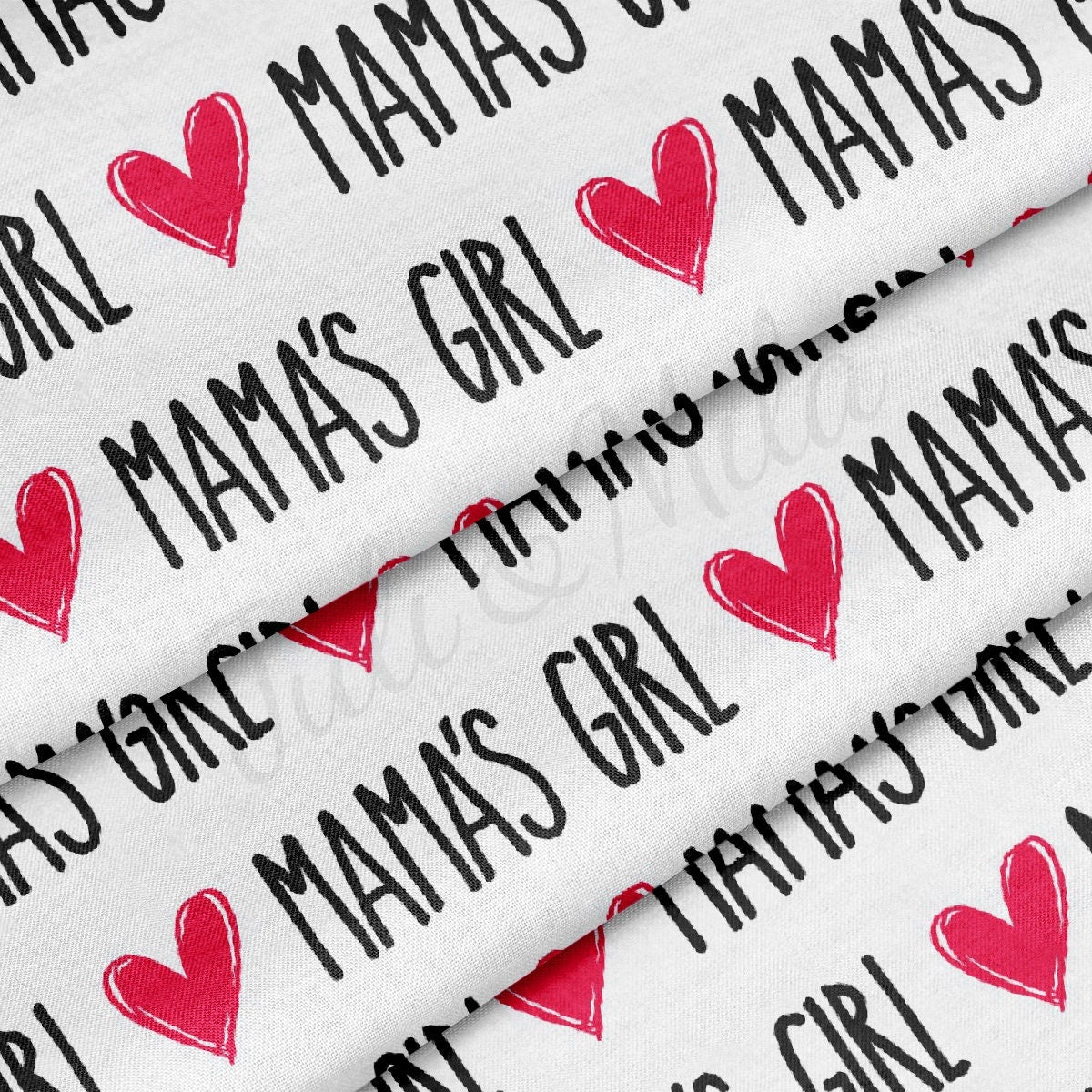 100% Cotton Fabric By the Yard Printed in USA Cotton Sateen -  Cotton CTN304 Mama's Girl