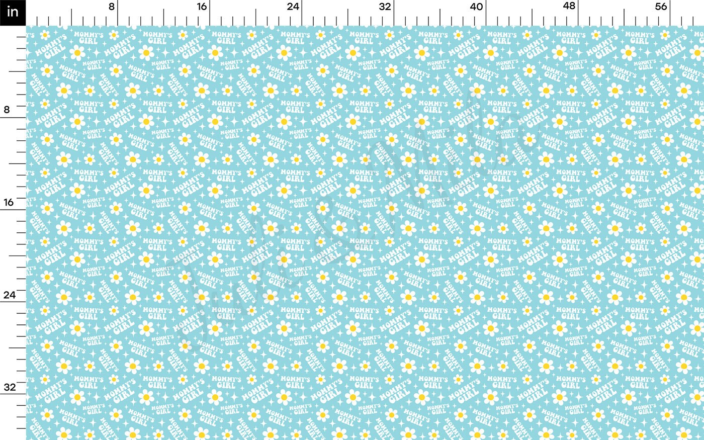100% Cotton Fabric By the Yard Printed in USA Cotton Sateen -  CottonCTN306 Mommy's Girl